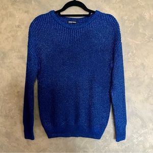 American Apparel Metallic Blue Fisherman Sweater